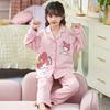 Children's Cloud Cotton Cardigan Pajama Set – Long-Sleeve for Girls (Medium & Large), Spring/Autumn Homewear