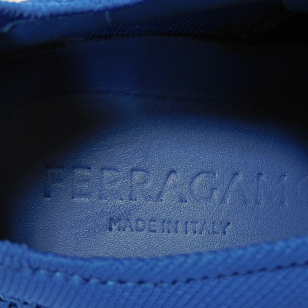 Used 9896 NIMA KNIT Low Tops 021285 7896 New Logo 6 Shark Sole 9.6" Gancini Fabric Blue Men's from Japan AUTHENTIC