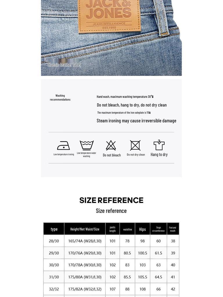 Calças Jeans Masculinas Jack & Jones de Corte Reto Lavadas