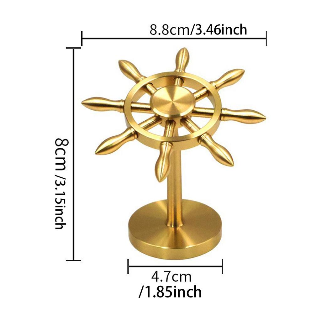 Marine Rudder Statue Housewarming Gift Collectible Vintage Decorative Desktop Ornament for Desktop Garden Home Bedroom Tabletop
