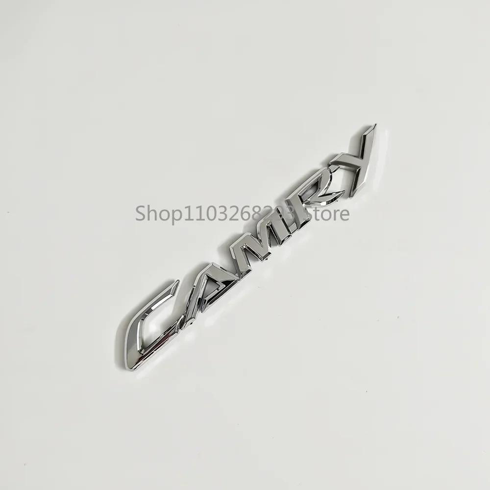 

3D Silver Black Alphabet Badge Logo Stickers for Toyota Camry Boot Rear Emblems Decorative Modification Car Accessories