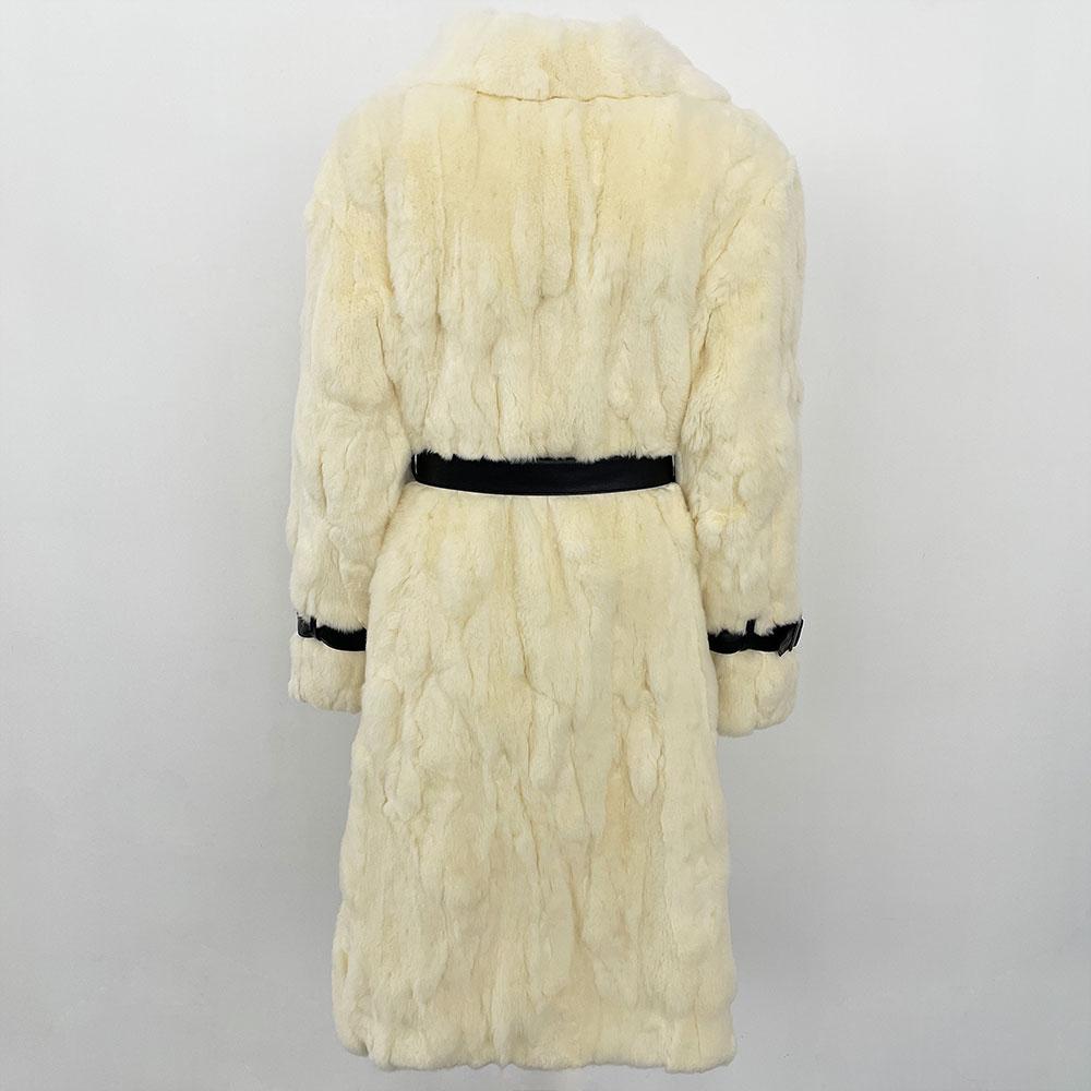 OFTBUY 2024 Winter Warm Plush Fur Top Women Jacket Long Real Fur Natural Rabbit Fur Coat Fashion New Style Can Be Customized