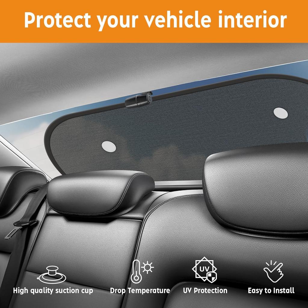 2025 New Upgrade Car Shades For Back Windows Baby 43.3"X23.6"(1 Pack),Rear Window Sun Shade,Car Window Shades Can Blocks 99.98% UVR,Sun Shade