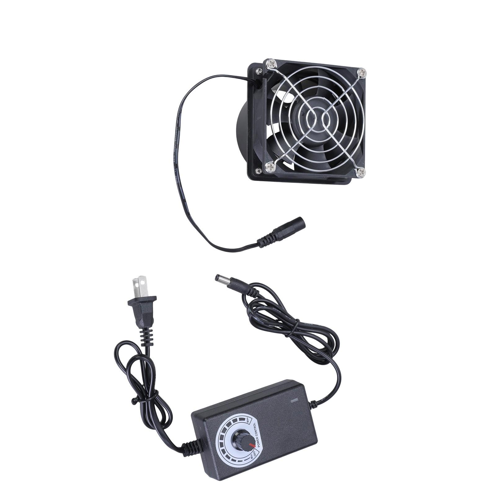 

Высокоскоростной вытяжной вентилятор 80 мм DC12V с вилкой, двойной шарикоподшипник для самодельных сварочных и 3D-принтерных корпусов, ремесленных проектов