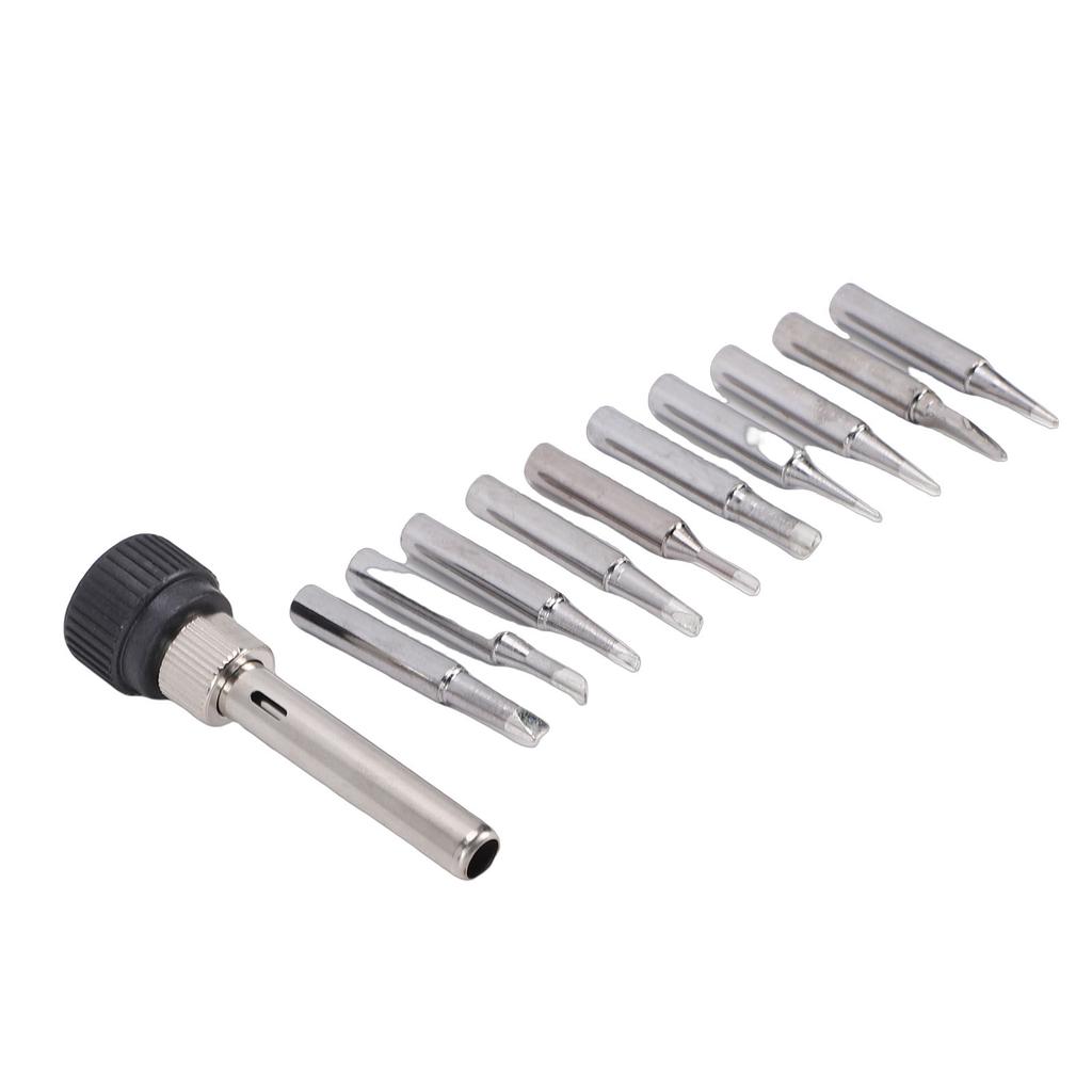 10Pcs Soldering Iron Tips Set Stainless Steel for Soldering Stations with 1 Retaining Sleeve