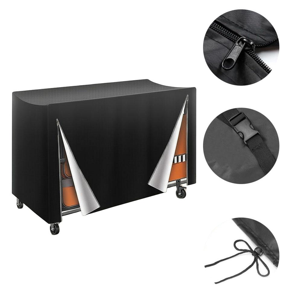 Waterproof Folding Chair Rack Cover for VEVOR Made of 210D Oxford Cloth with Windproof Drawstring and Dual Zipper Design