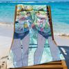 Game Tachibana Twins B-Blue A-Archive Towel Sports Quick Dry Travel Camping Gear Sandproof Soft Light Large Beach Towel