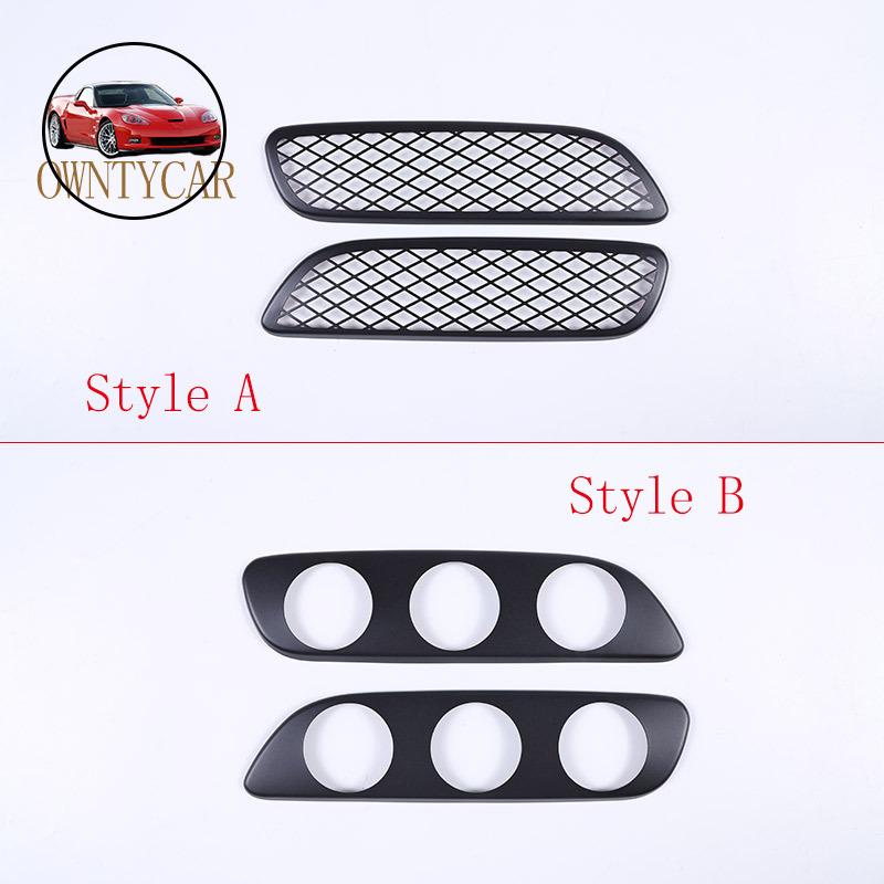 Für Chevrolet Corvette C6 2005-2013 Edelstahl Auto Nebelschlussleuchte Schutzgitter Abdeckung Aufkleber Autozubehör