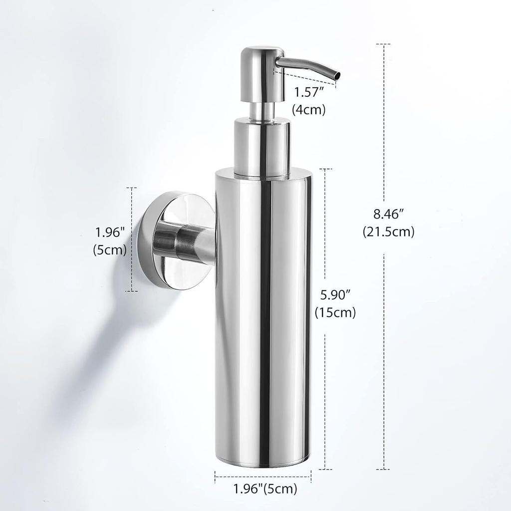 Shower Shampoo Dispenser, Stainless Steel Liquid Soap Dispenser, Bathroom Wall