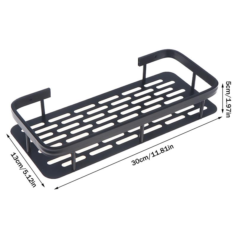 Wall Hanging Corner Single Layer Rectangular Bracket Wall Mounted Shower Shampoo Rack Bathroom Rack Towel Rack Bracket