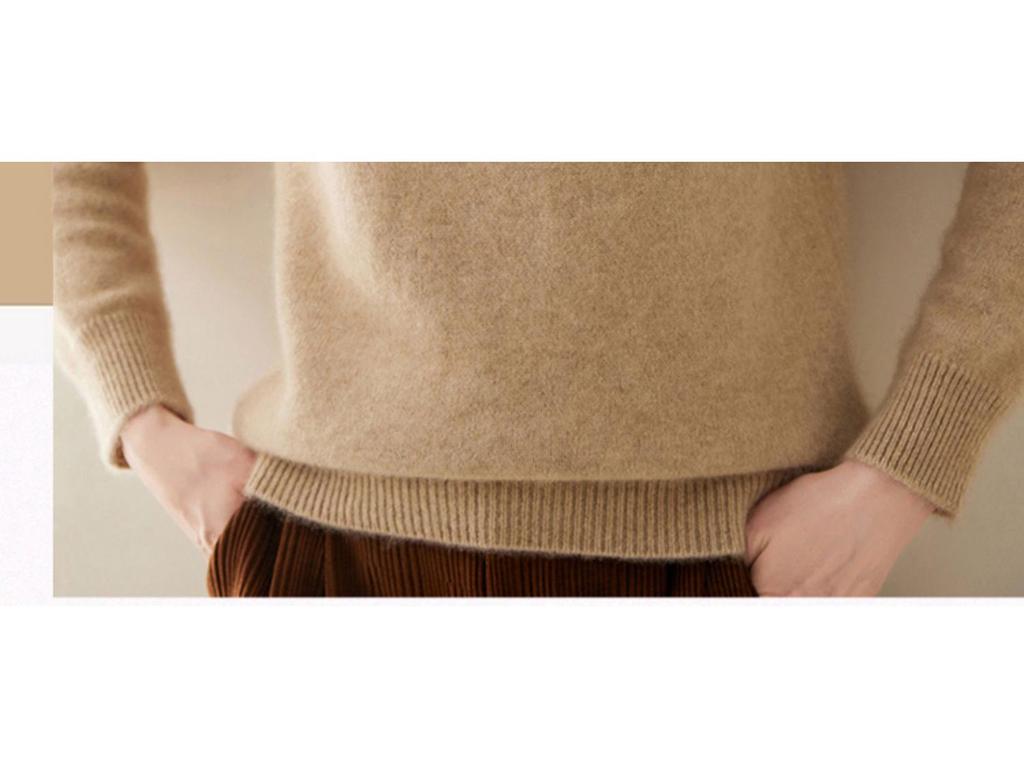 Women's Soft Cashmere Sweater - Thick, Half High Neck, Loose Fit, Solid Color, Casual Style for Autumn and Winter