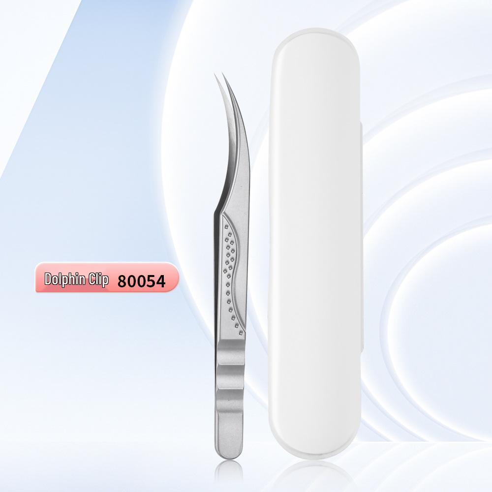 Stainless Steel Curved & Straight Tip Tweezers for Eyelash Grafting & Blackhead Removal