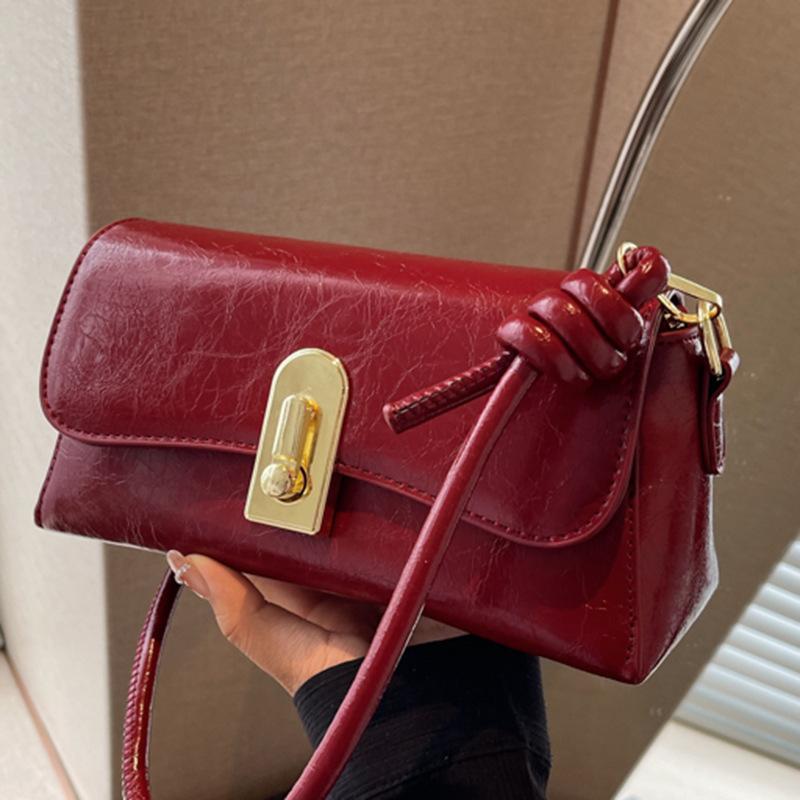 Jesień i zima nowy prosty damski worek na ramię niszowy wysoka wartość moda torebka pod pachę mała kwadratowa torebka casualowa listonoszka