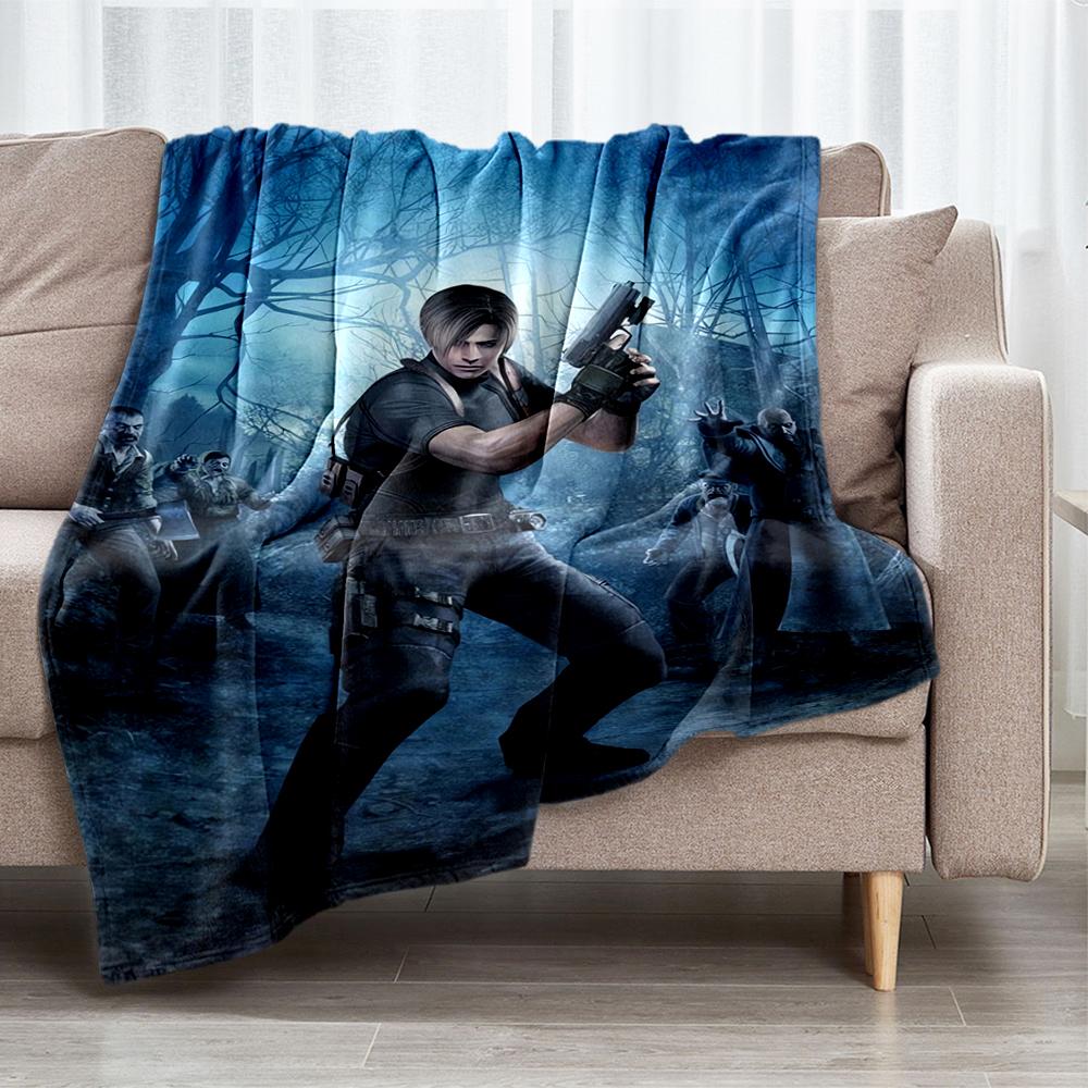 Resident Evil Theme Printed Blanket - Perfect for Couch, Bed, Travel & Outdoor Use | Machine Washable, Cozy & Durable.
