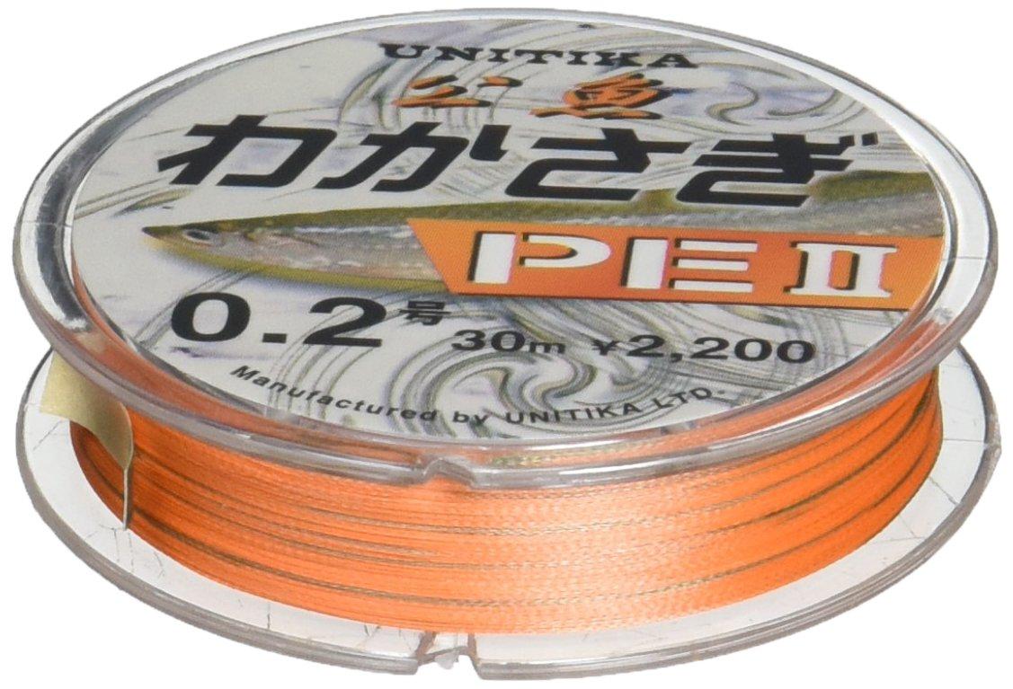 UNITIKA Wakasagi PE2 30м 0.2 оранжевый