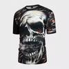 Summer Round Neck 3D Skull Print Top Fashionable Casual Short Sleeved Men's T-shirts