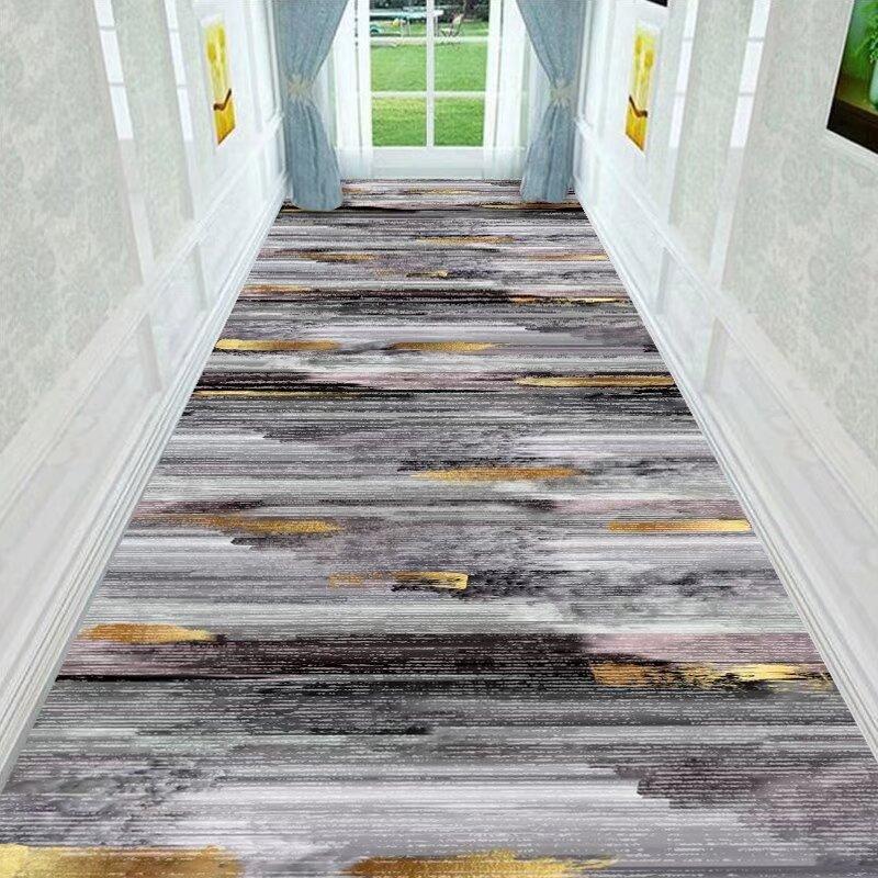 Abstract Artistic Carpets Non-slip Living Room Decor Rug Long Corridor Carpet Hall Runner Bedroom Stair Door Mat