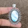 Republic Larimar Gemstone 925 Sterling Silver Jewelry Pendant 2.44" KKG-728