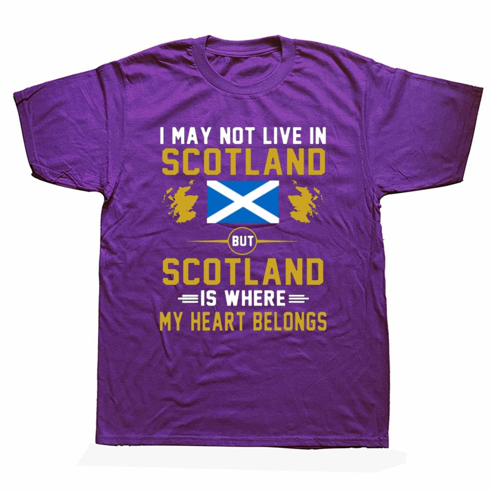 Funny Scotland My Heart Belongs T Shirt Graphic Cotton Streetwear Short Sleeve Birthday Gifts Summer Style Tshirt Mens Clothing