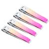 4pcs Nail Clippers Electroplating Stainless Steel Fingernail Clippers Comfortable Grip Toenail Clipp