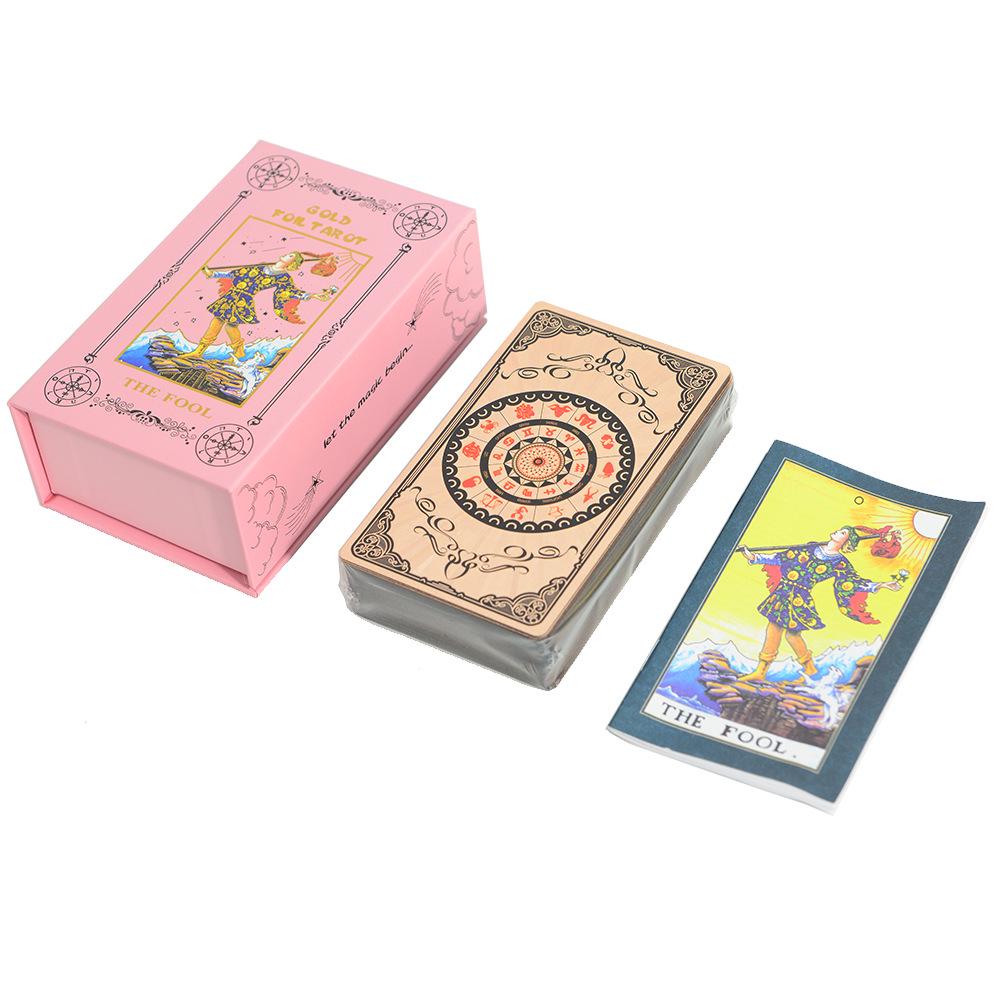 Rose Gold Waterproof Tarot Cards - 78-Card Classic Waite Hot Stamping Plastic Deck