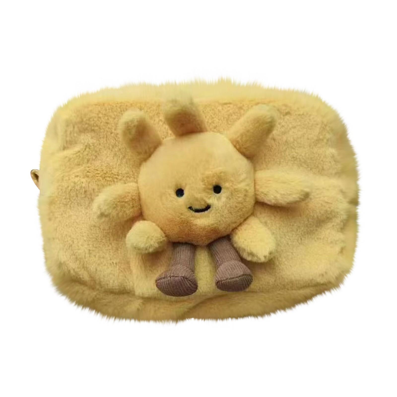 

Милый плюшевый пенал, студенческий пенал, подарок к школе, подарок-сюрприз для детей One Size жёлтый