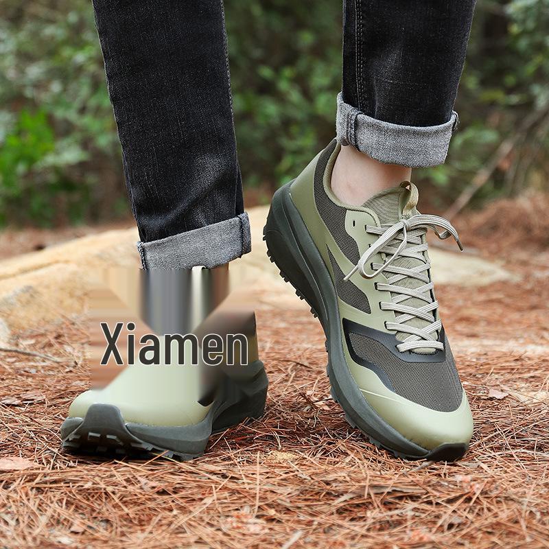 Men's Hot-Selling Non-Slip Waterproof Hiking Shoes - Cushioned Off-Road Running Sneakers for Outdoor Sports