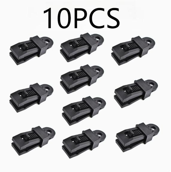 10pcs Heavy-Duty Tent Clips - Windproof And Sturdy, for Securing Tarp And Awnings During Outdoor Camping And Explorationx