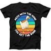 Mess With The Honk You Get The Bonk Goose Duck Funny Gift Tee Black T Shirt 104