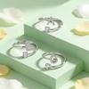 Chic Zircon Initial A-Z Letter Rings for Women Girls Adjustable Opening Ring Name Alphabet Female Wedding Fashion Jewelry Gift