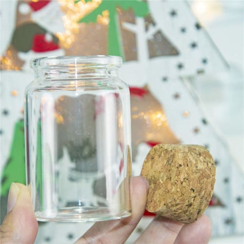 Glass Jar with Cork Lid - Perfect for Spices, Candy, and Candle Making, Wedding Gift - 80ml (4-Piece Set)