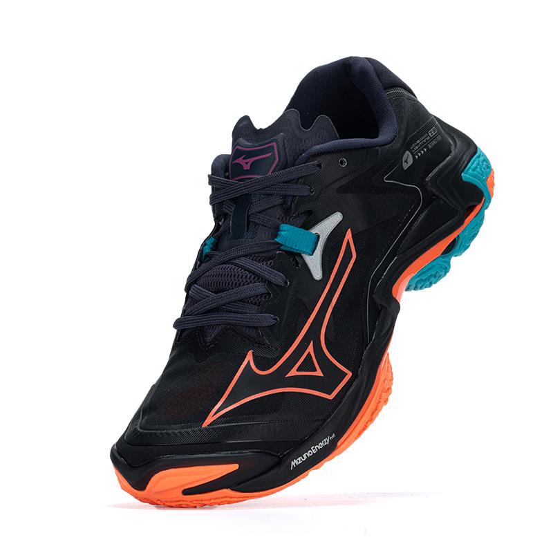 Mizuno Adidași Unisex Wave Lightning Z8 Negru Flacără Neon Albastru Păun V1GA240006