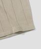 AGOD V-Neck Collared Short Sleeve Knit Shirt [Beige]
