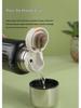 Stylish 316 Stainless Steel Insulated Mini Cup with Carrying Rope & Pop-Up Lid - Portable & Sealed for Students