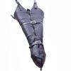 SM Self-Binding Leather Restraint Glove for Men and Women - Bondage Suit Adult Toy