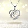 Heart Shaped Crystal Pendant Necklace Jewelry Mother's Day Gift For Mom
