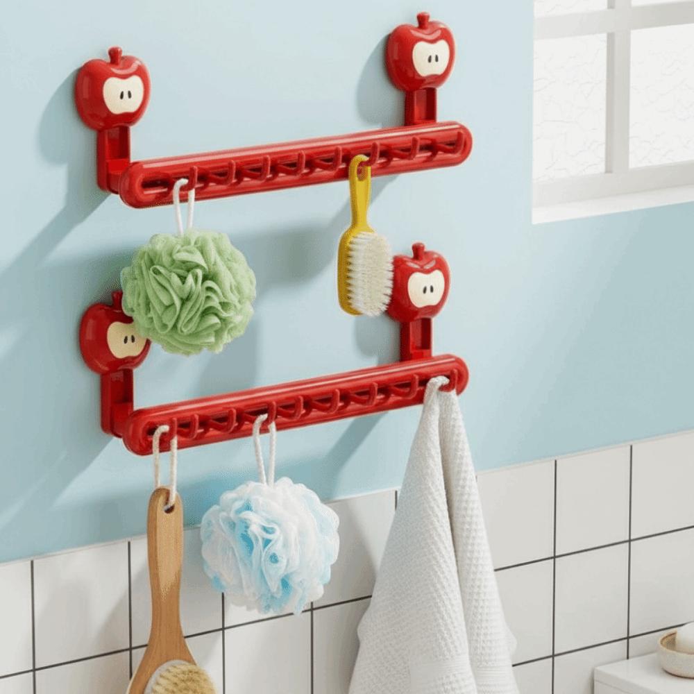 Nástěnný stojan na ručníky Velkokapacitní koupelnová tyč na ručníky Stojan na ručníky s přísavkou Kuchyně