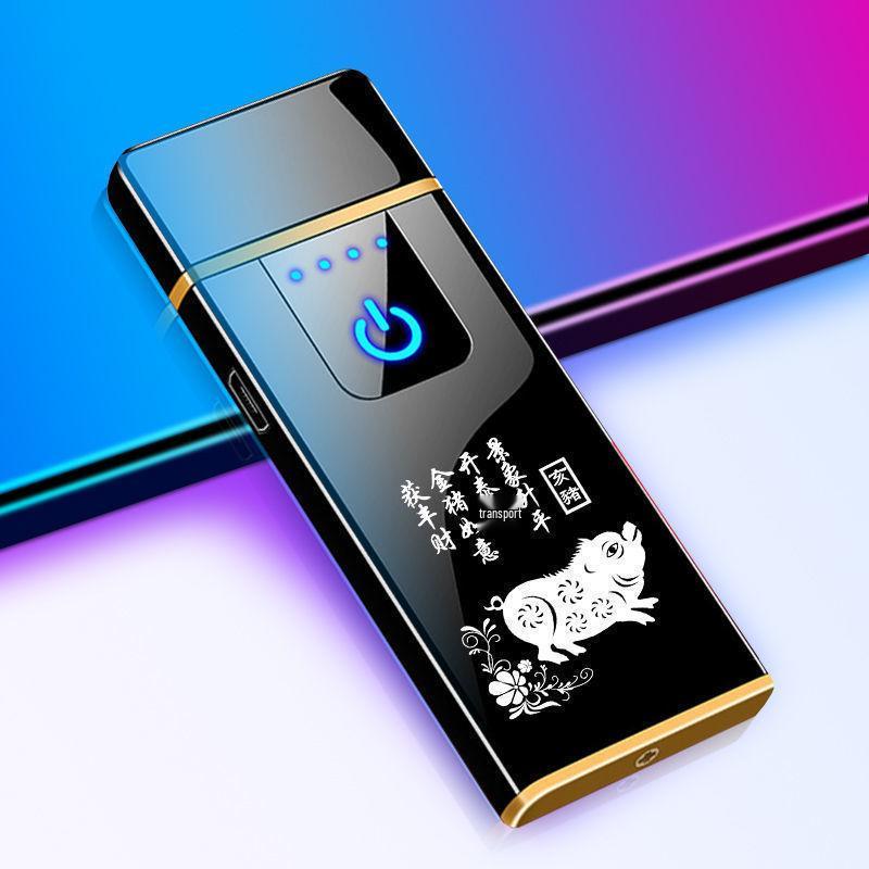 Windproof Zodiac Engraved Electronic Lighter – Unique Gift for Boyfriend