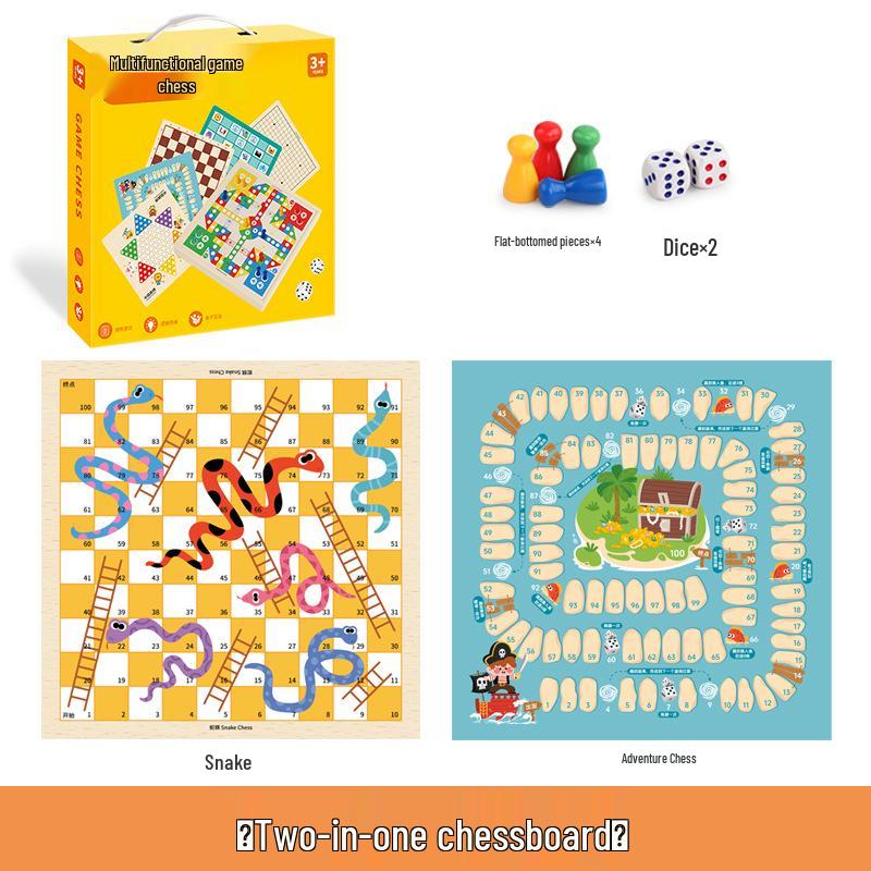 Multifunctional Chess Set: Ludo, Gomoku, Dou Shou Qi & Traffic Chess for Kids