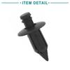 ACROPIX Zipper Rivets Plastic Door Trim Push Pins Universal 7mm Hole Black 50pcs