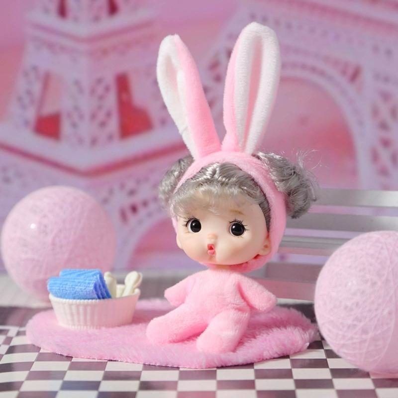 Tiny Doll Plastic Mini Doll with Small Clothes for Girls 4" Little Doll Reborns Baby Gift Bag Decors Accessory