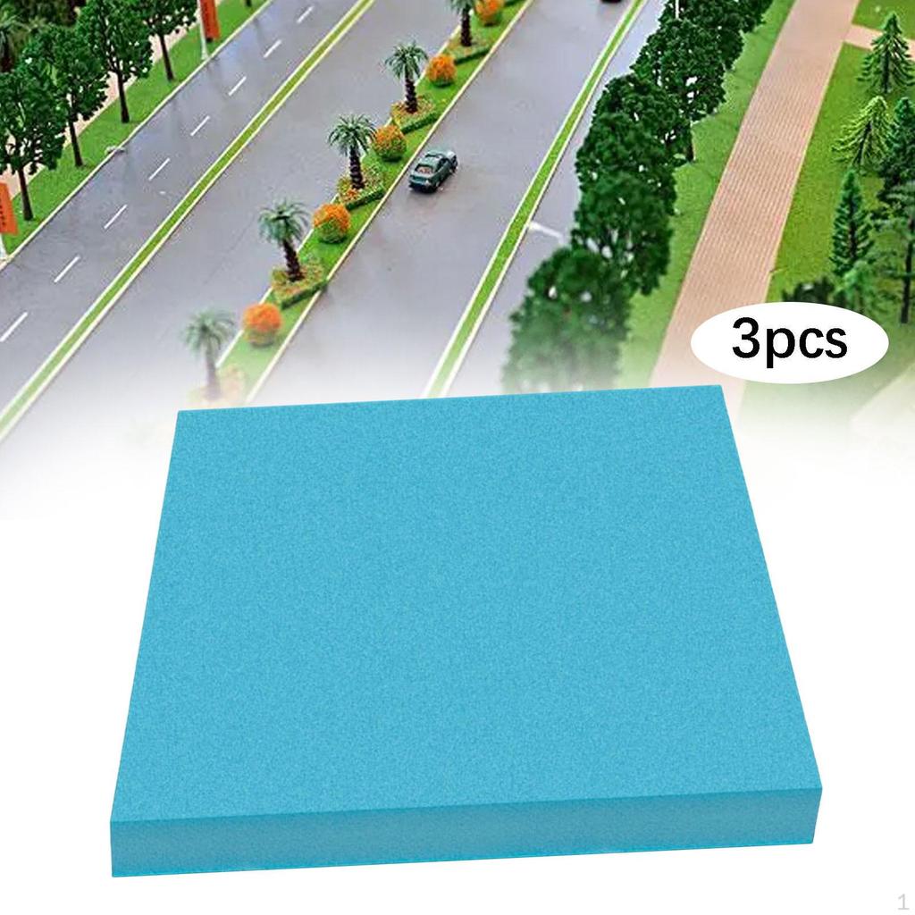 3 Pieces Crafts Building Model Foam Sheets DIY Material 30x10cm Cuttable Diorama Base for