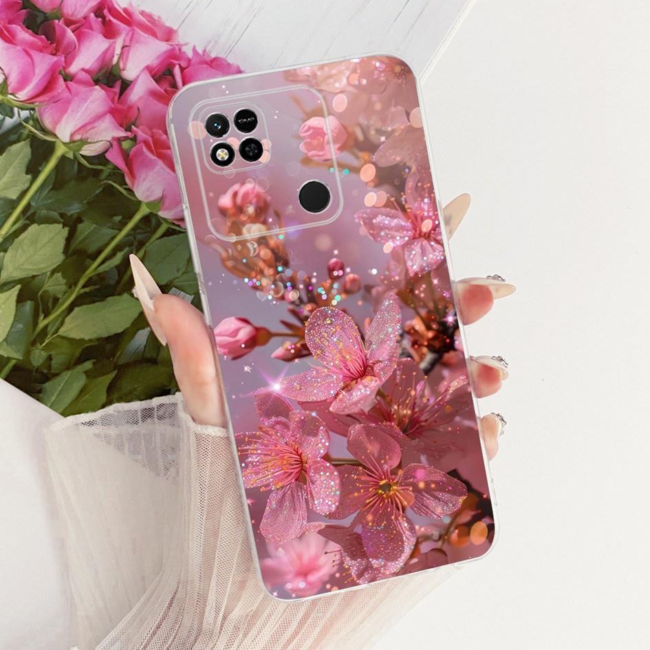 For Xiaomi Redmi 10A Case Popular Flower Bowknot Soft Clear Silicone Phone Cover For Xiaomi Redmi 10A Sport Funda Redmi10a Shell