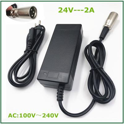 24V 2A Wheelchair Golf Cart Charger XLR Connector Quiet Charger Razor E150 Razor E200 Razor E225S Razor E300 Razor E32 Charger