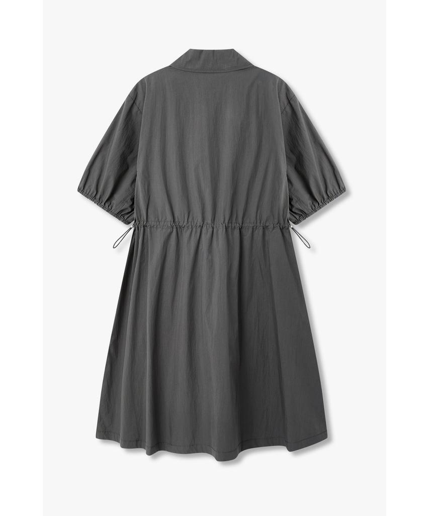 Bobeu Front Zippered Half Dress_Charcoal 7156237004