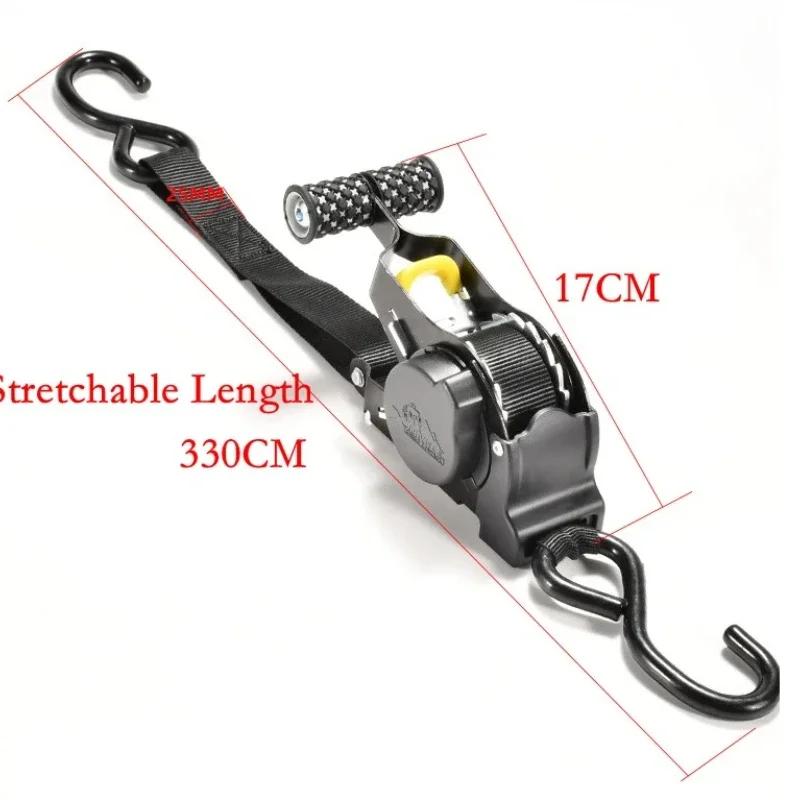 Auto Straps For Cargo Tape Retractable Belts For Motorcycles Strap For Load Luggage Strap Ratchet Tensioner Belt Tap Tools Amagi