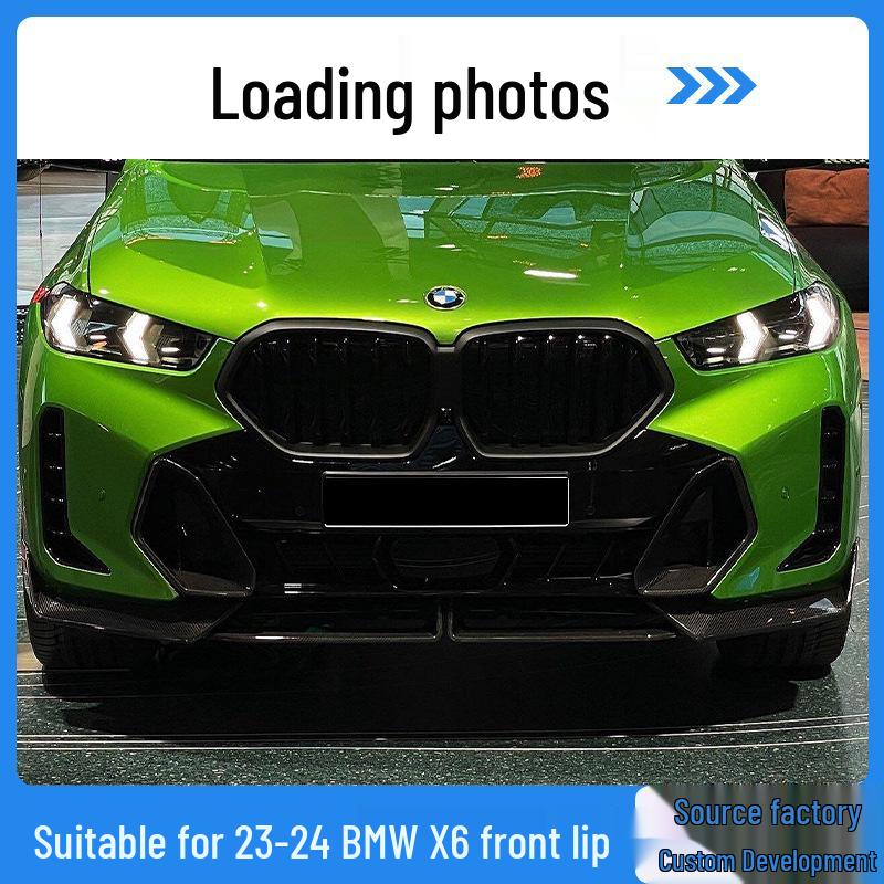 

BMW X6 2024 Front Lip Splitter - Hole-Free, G06 Modified MP Style Gloss Black