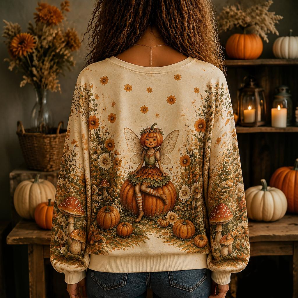 Women's V-Neck Top for Halloween and Fall