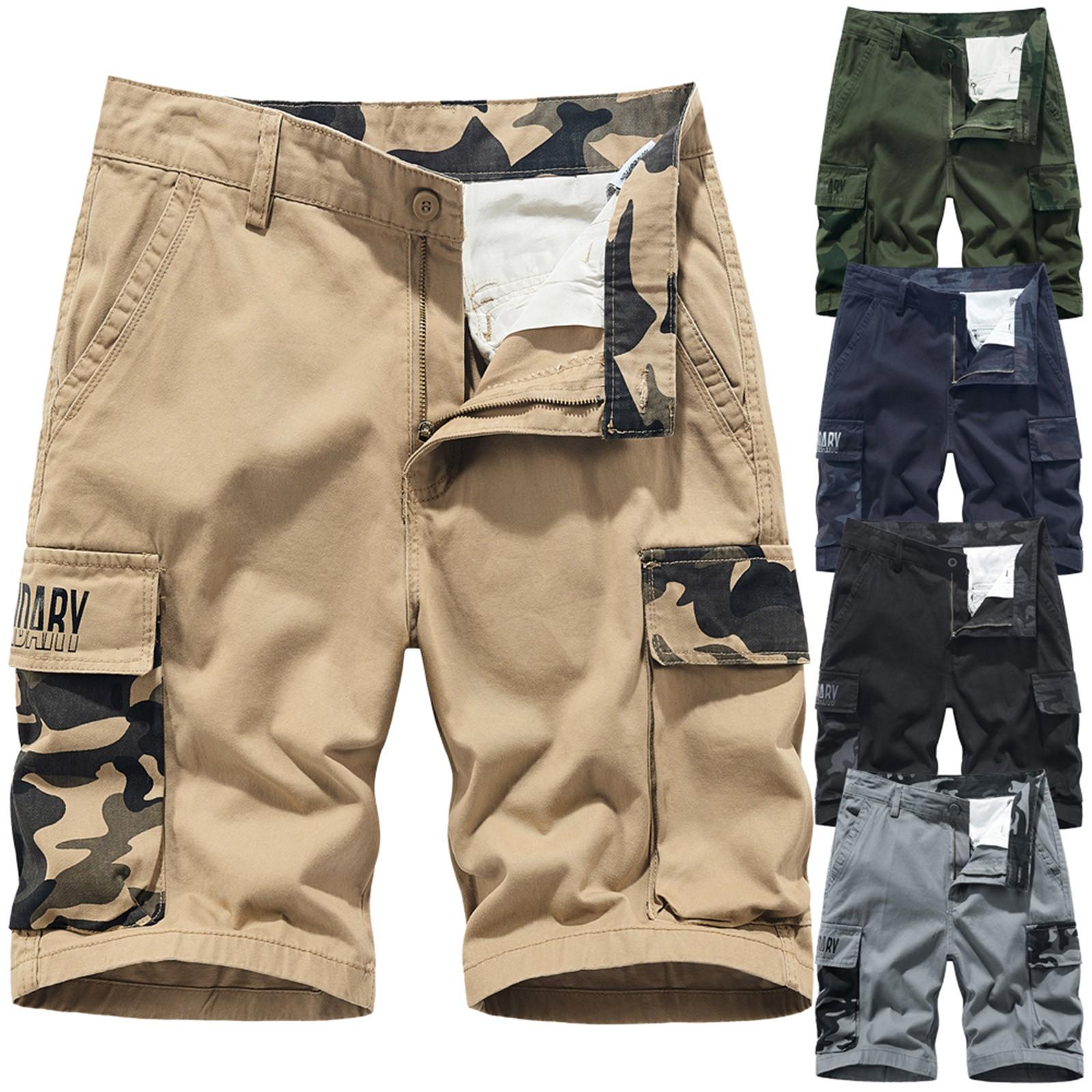 

Мужская летняя повседневная рабочая одежда тонкие спортивные прямые хлопчатобумажные камуфляжные полубрюки комбинезоны комбинезоны мужские шорты