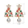 Mode Ohrringe Weihnachtsbaum Strass Ohrstecker Elegant Schmuck Weihnachtsgeschenk Ohrringe Accessoires für Damen